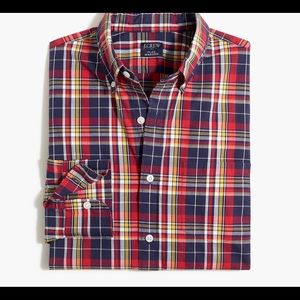 J. Crew Plaid Regular Flex Long Sleeve Shirt NWT